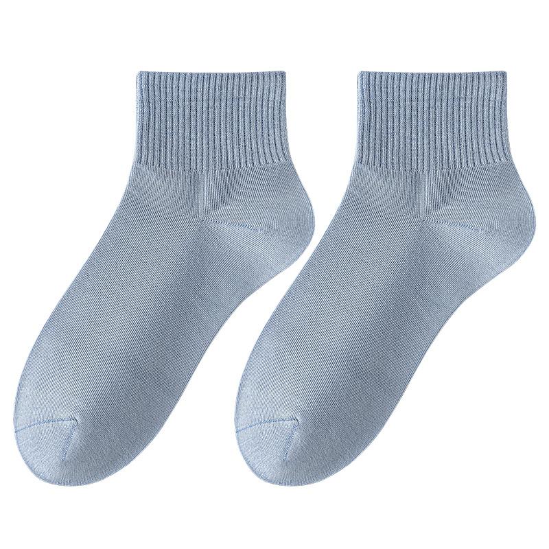 Female Spring and Autumn Pure Cotton Deodorant Sweat Absorbing Breathable Boneless Non Slip Anti Pilling Tube Socks