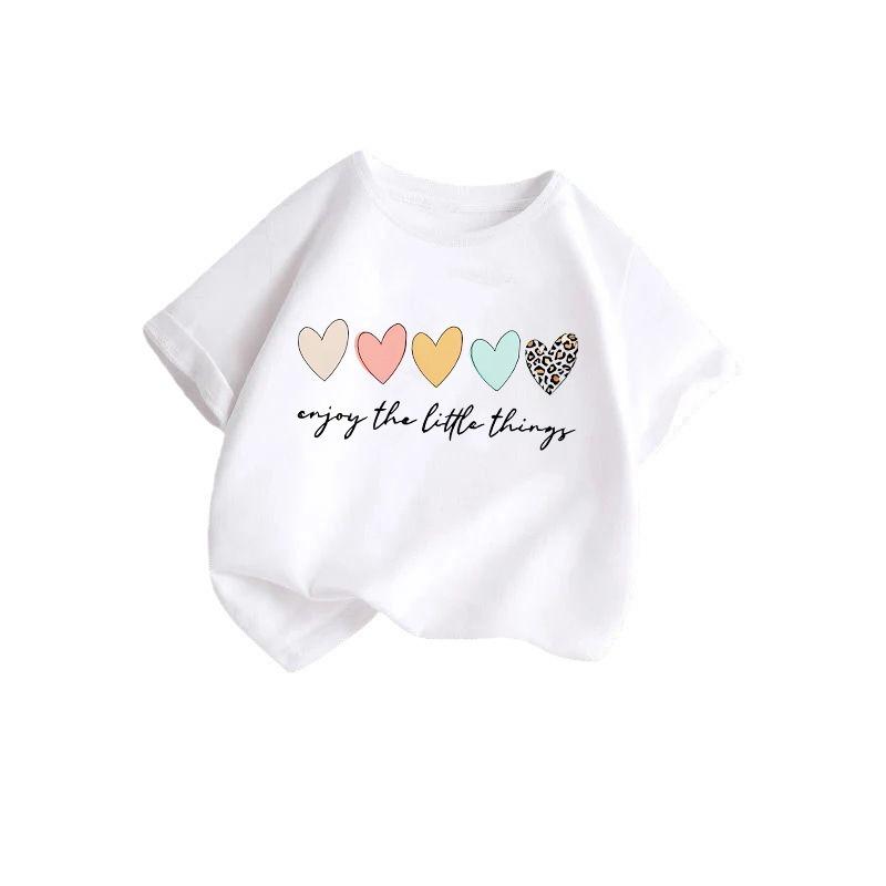 

Children s T-shirts for boys and girls casual fashion short-sleeved baby half-sleeved tops bottoming shirt 100