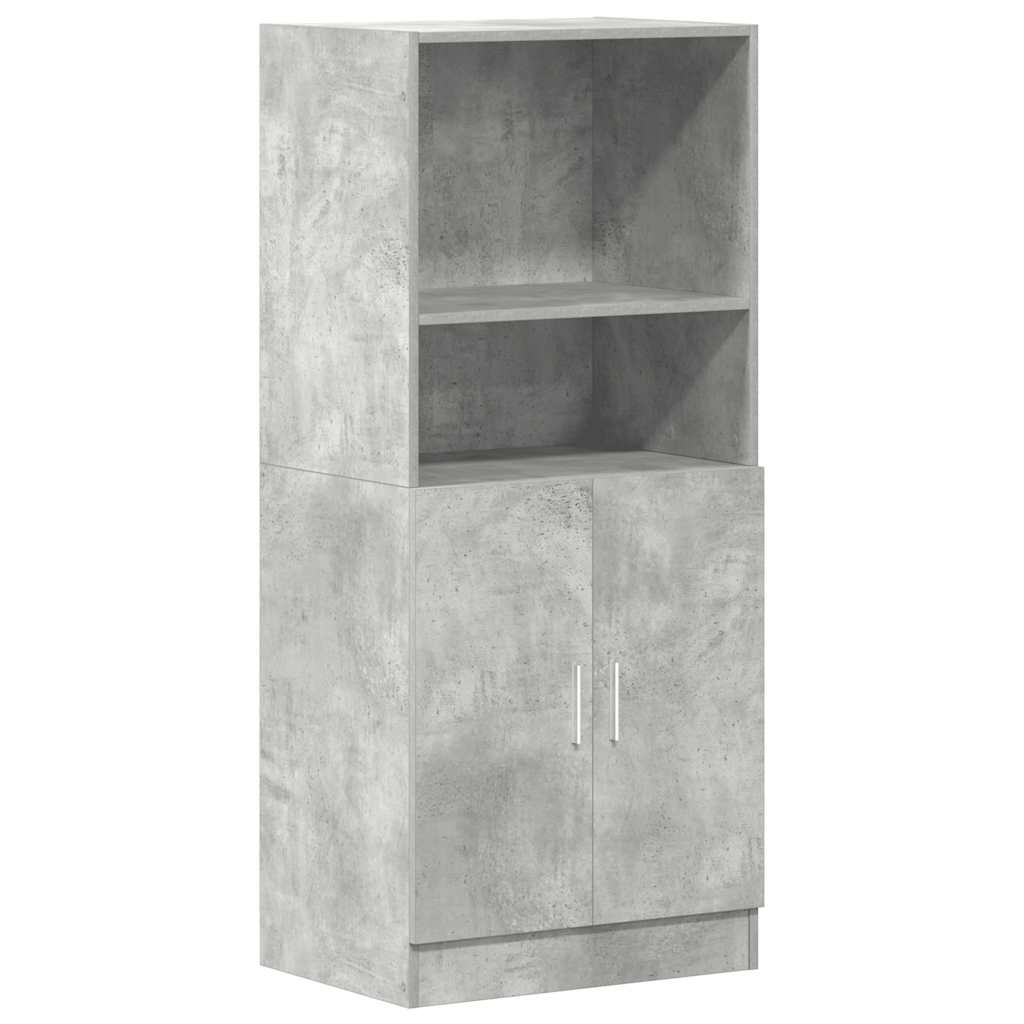 Vidaxl Set of 2 Kitchen Cabinets, Concrete Grey