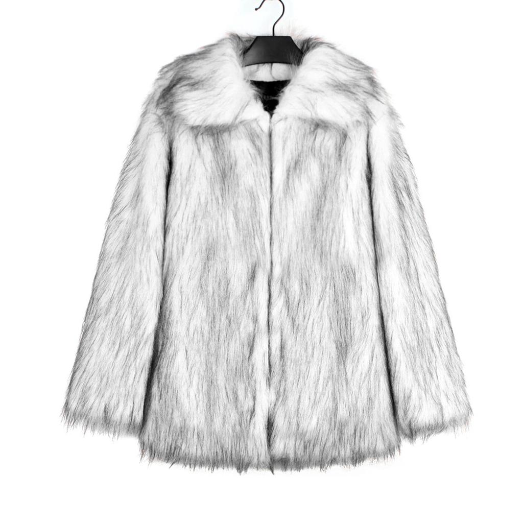 Women's Winter Fashion Casual Lapel Plush Mid-length Coat