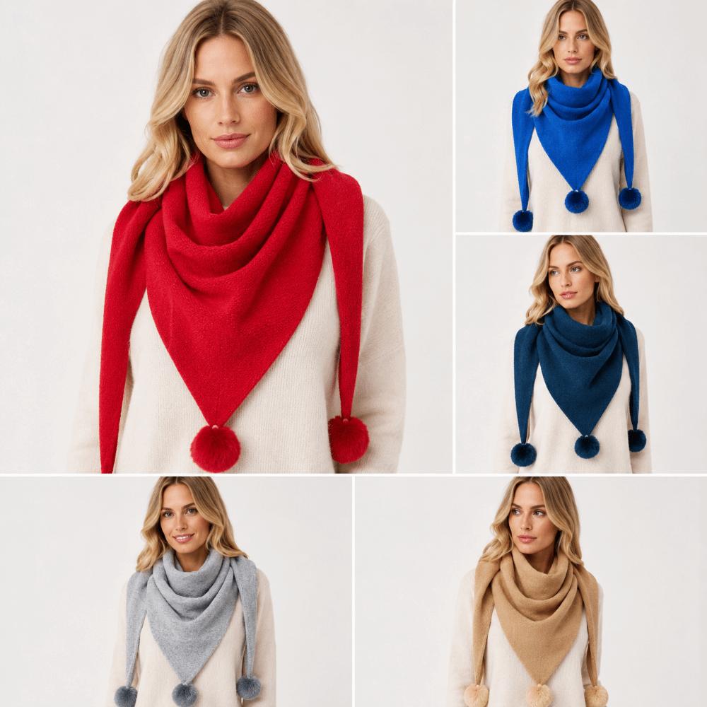 Pure Color Triangle Scarf Soft Fabric Neck Scarves Elegant Winter Scarf Women