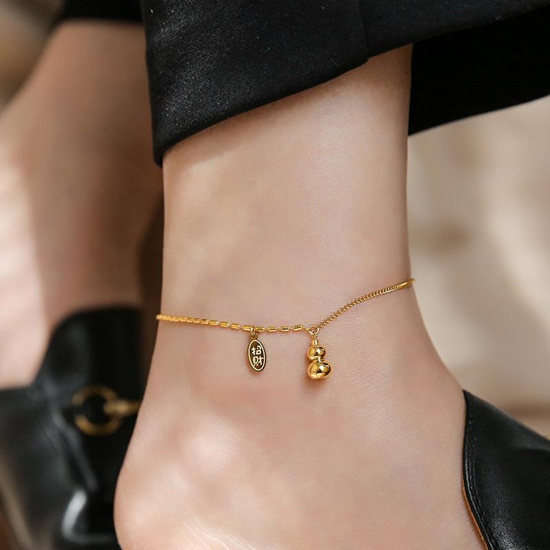 Simple Titanium Steel Anklet Women'S Advanced 18K Anklet  Love Anklet Accessories Gift