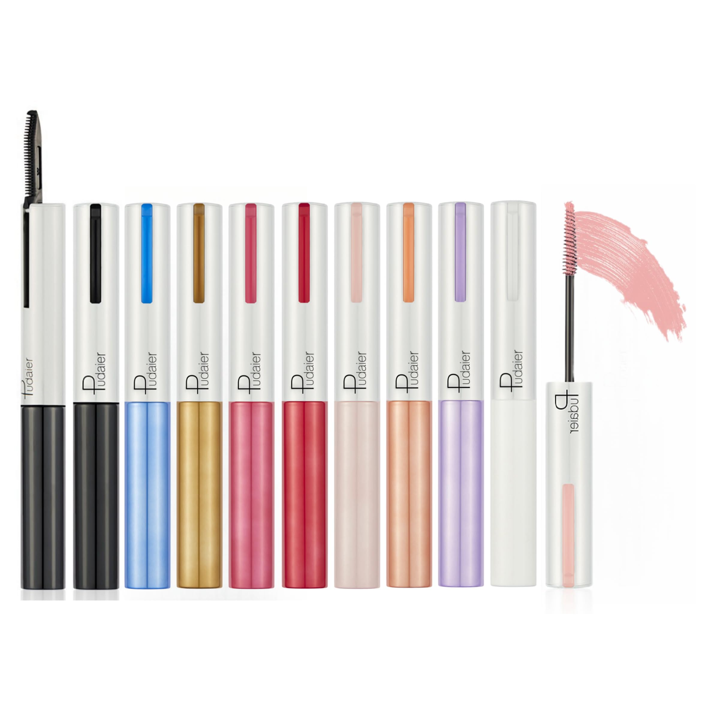 

LIANGNISHI long водостойкая тушь для ресниц Светло-розовая 9-цветная тушь для ресниц, подкручивающая, стойкая - 06#