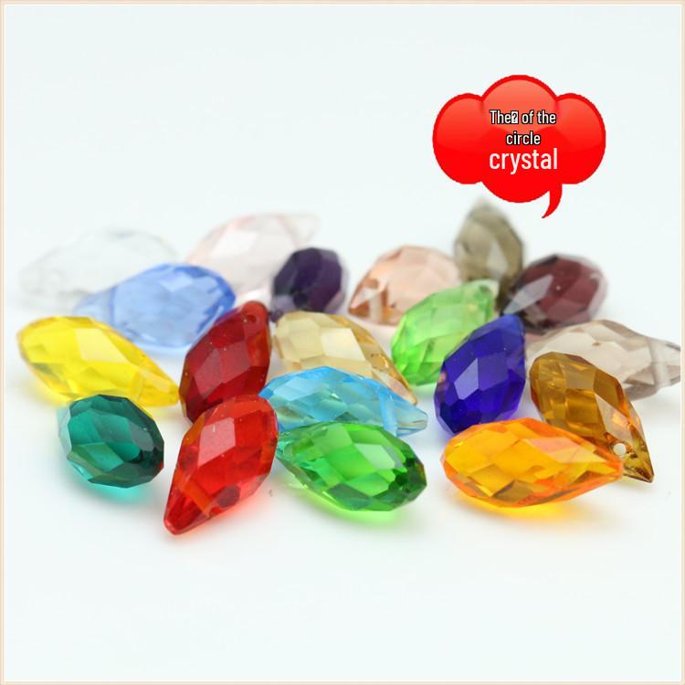 Crystal Glass Teardrop Beads 6x12MM Horizontal Hole for Handmade Jewelry DIY.