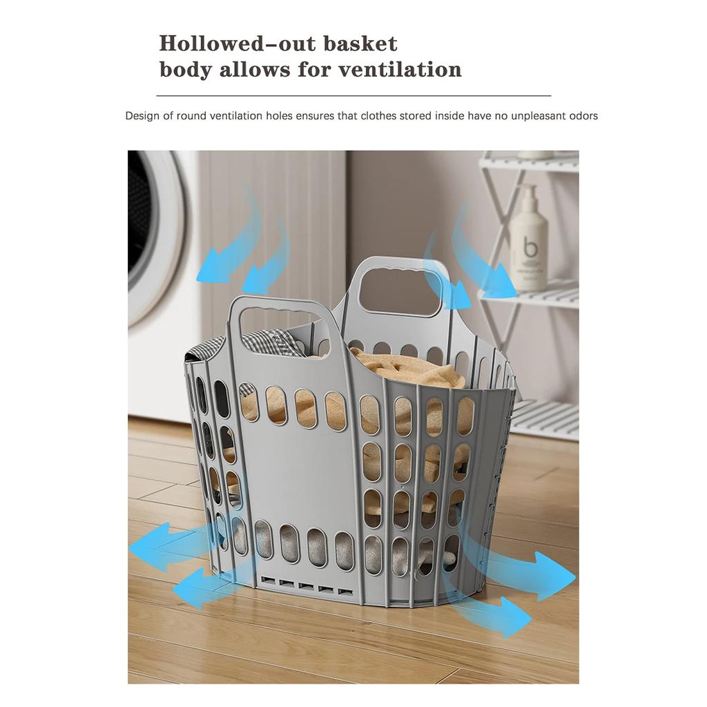 Foldable Laundry Basket with Large Capacity Storage bathroom storage basket Organizer for Home Dorm Space-Saving Clothes Hamper