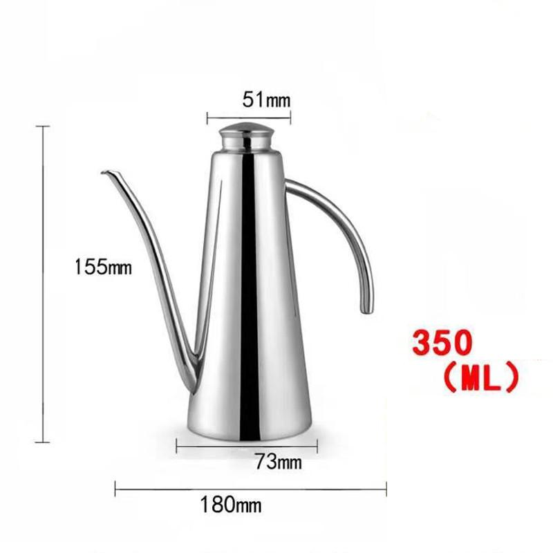 Standard 304 Stainless Steel Olive Oil Vinegar Batcher Can Bottle Pot Kitchen Accessories Cooking Tools 500ml Storage Bottles