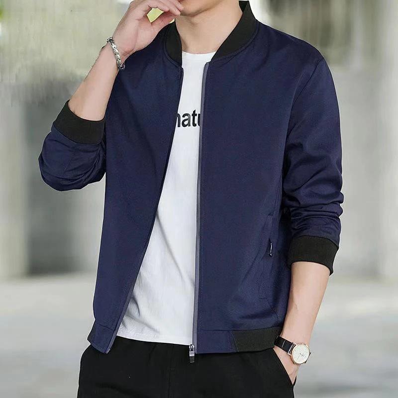 Veste Coréenne pour Homme Vêtements Printemps et Automne Nouveaux Vêtements de Baseball pour Jeunes Veste Décontractée Polyvalente Grande Taille Haut Tendance pour Homme