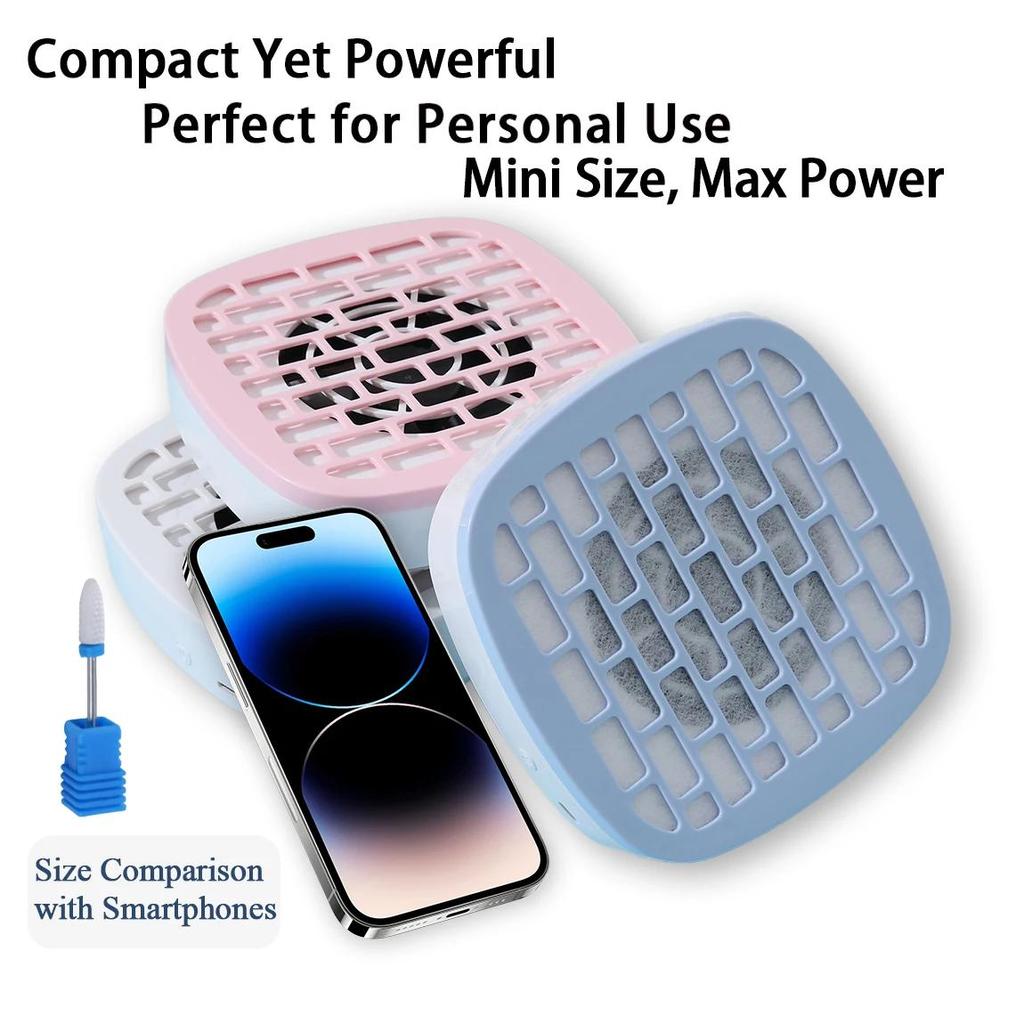 TFSCLOIN Nagelstaubsauger Geräuscharm Nagelstaubsauger Filter Entfernen Nagelabsaugventilator Nagelkunstwerkzeug