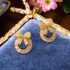 Earrings Women Cross-border Fashion Zircon Heart Simple Niche Temperament Versatile Accessories