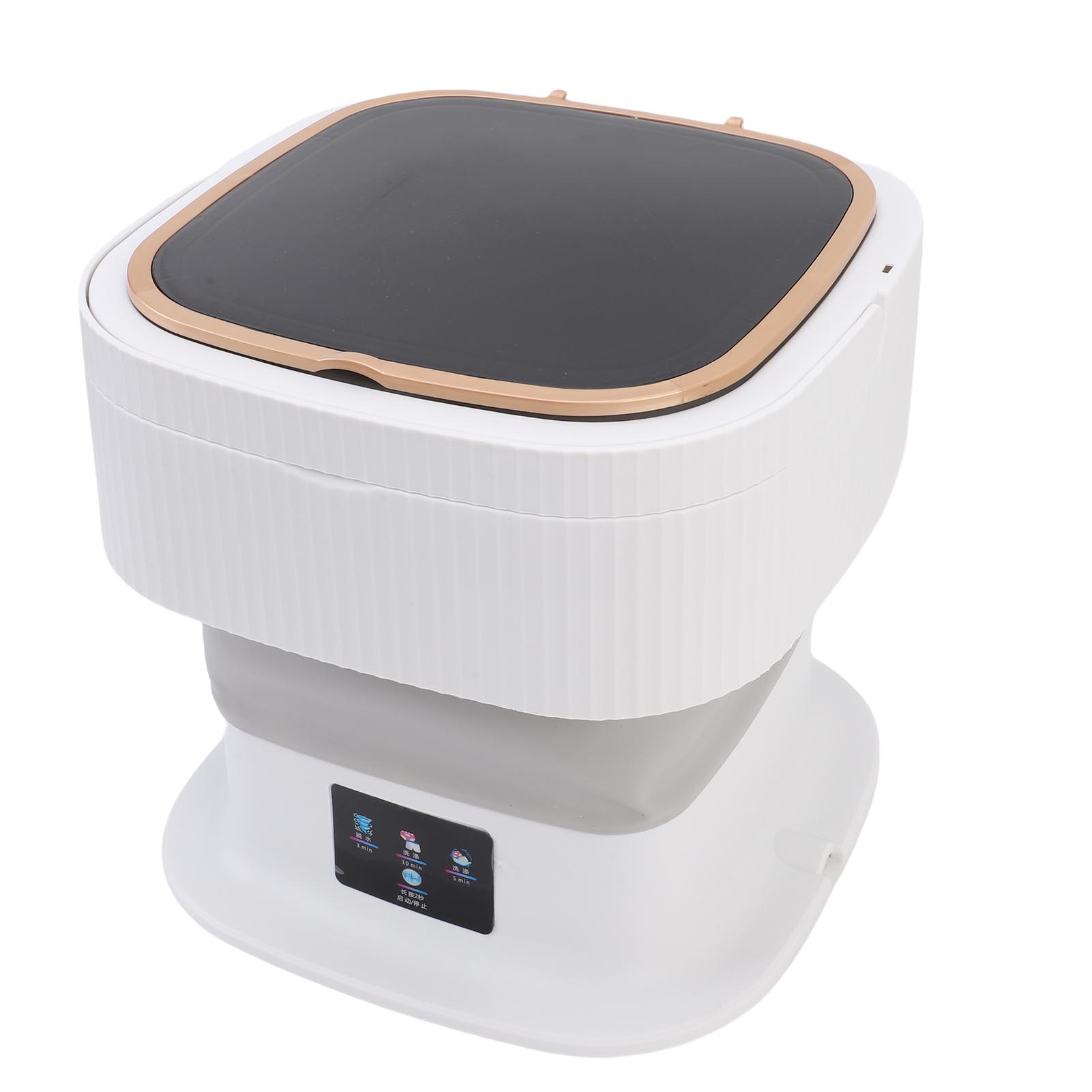 Lave-linge Portable 11,5 L Laveuse Portable Pliable avec Séchage Doux Vidange Automatique pour Maison Dortoir