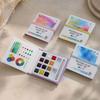 12 Colors Solid Watercolor Paint Set Portable Non‑toxic Travel Watercolor Set Travel Size Solid Watercolor Paint Box Travel