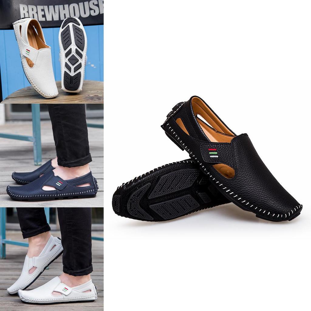 2017 New Fashion Men Casual Shoes With Premium Quality Hollow Leather Slip-on Design