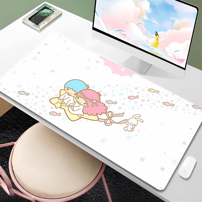 Esports Mouse Pad Computer Smooth Flexible Little Twin Star Office Laptop Rubber Gamer PC Computer Keyboard Pad Kawaii Mosuepad