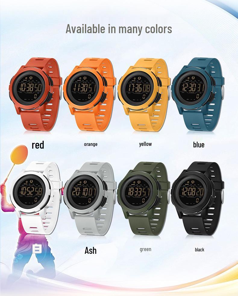 Sanda Multi-Function Smart Watch: Waterproof, Pedometer, Alarm Clock for Hiking & Sports - Unisex