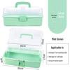 Large Capacity 3-Layer Transparent Art Tool & Pencil Storage Box