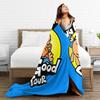 Dog Man Petey Cat Cartoon Blankets Wool Funny Warm Throw Blankets for Bedding Lounge Textile Decor