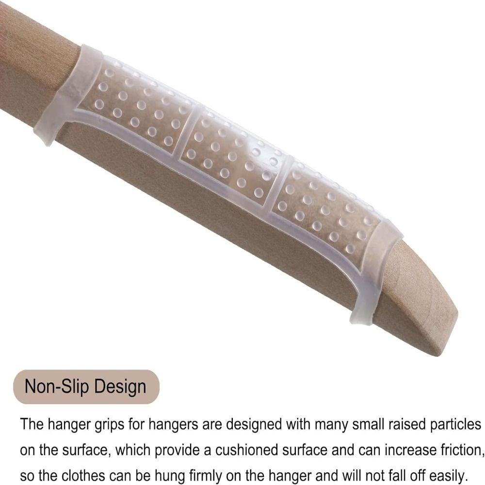100Pcs Transparent Hanger Strip Pad Mat Anti-slip Gasket New Clothes Hanger Anti-slip Pad