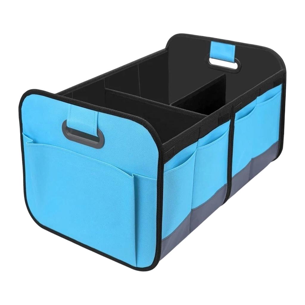 Car Trunk Organizer Foldable Storage Box Oxford Fabric Multi Compartment Portable Tool Storage Container for Vehicle Interior Organization
