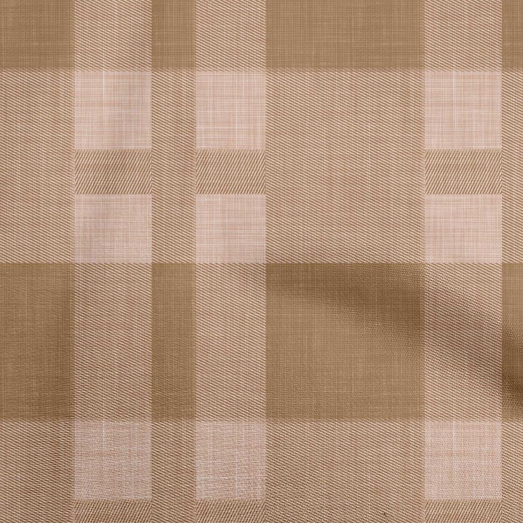 oneOone Cotton Flex Dark Mustard Fabric Check Sewing Craft Projects Fabric Prints By Yard 40 Inch