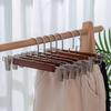 10/20/30pcs Pants Hanger for Store,Retro Solid Wood Trouser Hangers Clip Space Saving for Dress,Wardrobe Organizer Clothes Rack