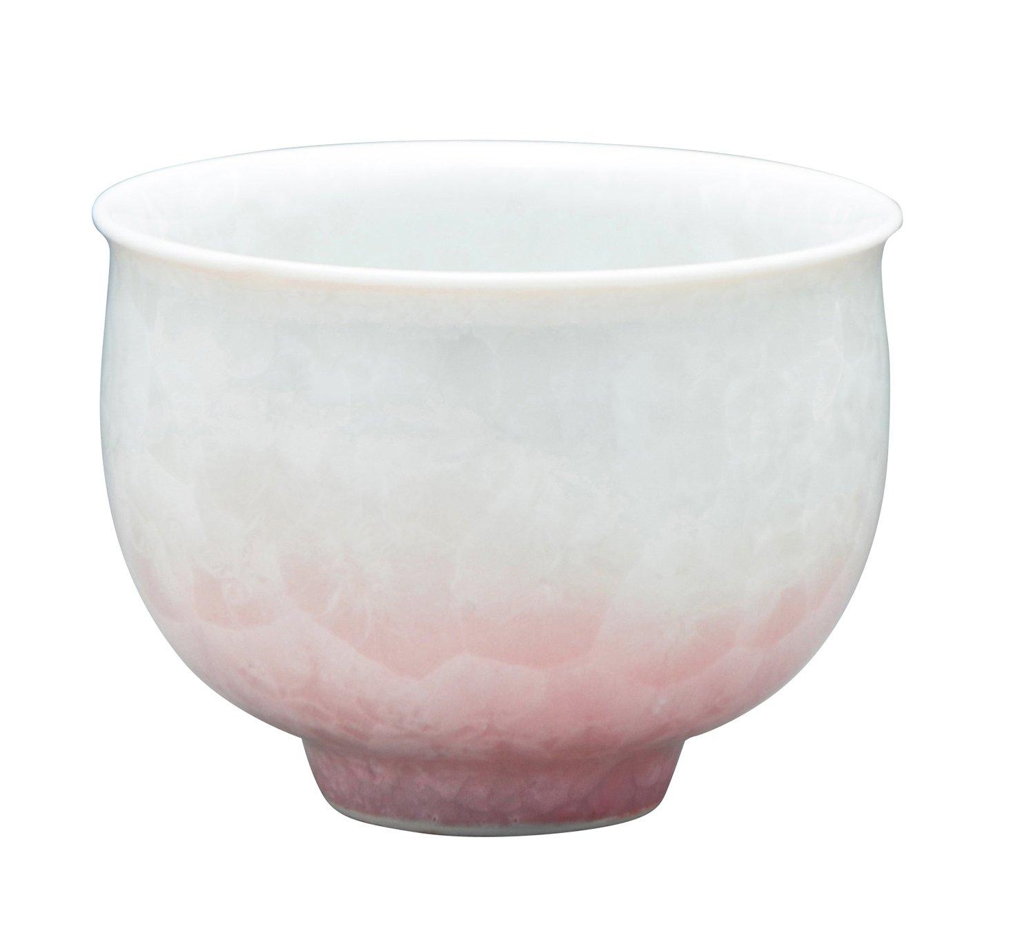 

Kyoto ware, Kiyomizu ware, Touan kiln, tea cup, flower crystal (white with red), kta550-02