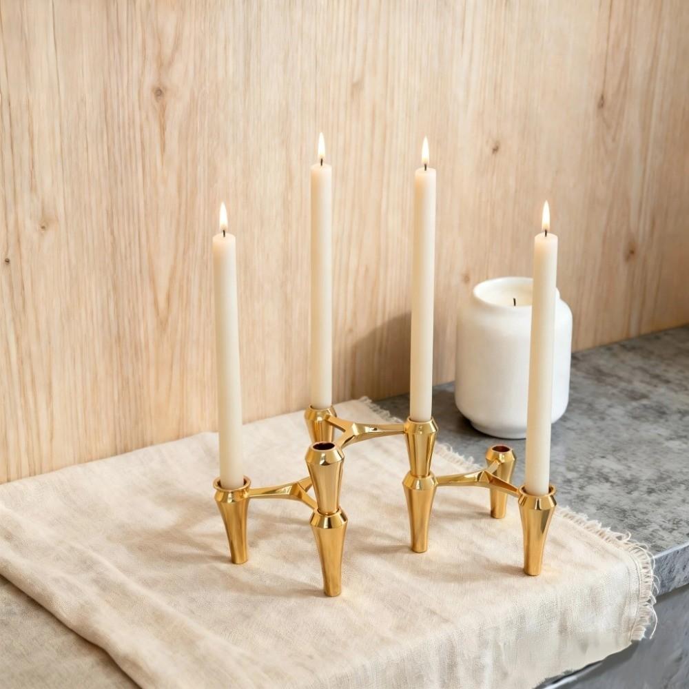 Light Luxury Minimalist Design Candle Holder Nordic Alloy Candle Stand Home Decore Candelabra Gift
