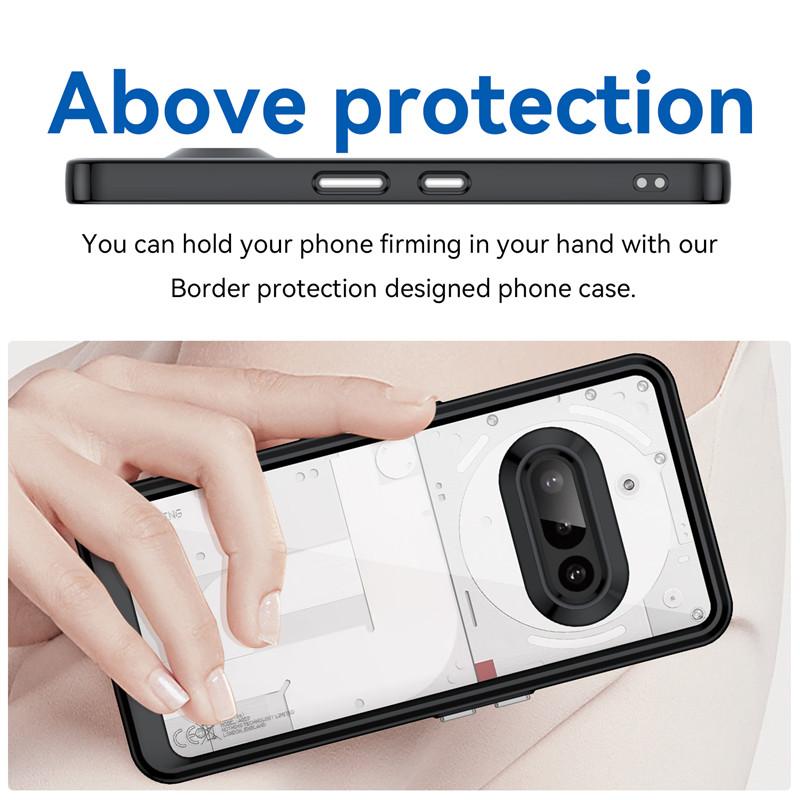 For Nothing Phone 3a Case Nothing Phone 3a 5G Cover Funda Clear PC TPU Shockproof Silicone Phone Back Cover For Nothing Phone 3a