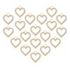 60Pcs Alloy Charms with Rhinestone Cadmium Free & Lead Free Heart Light Gold 17x15x2mm Hole: 2.5mm