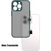 Protective Case - Silicone - for iPhone 14 Pro - Shockproof - Night Green - 2 Tempered Glasses