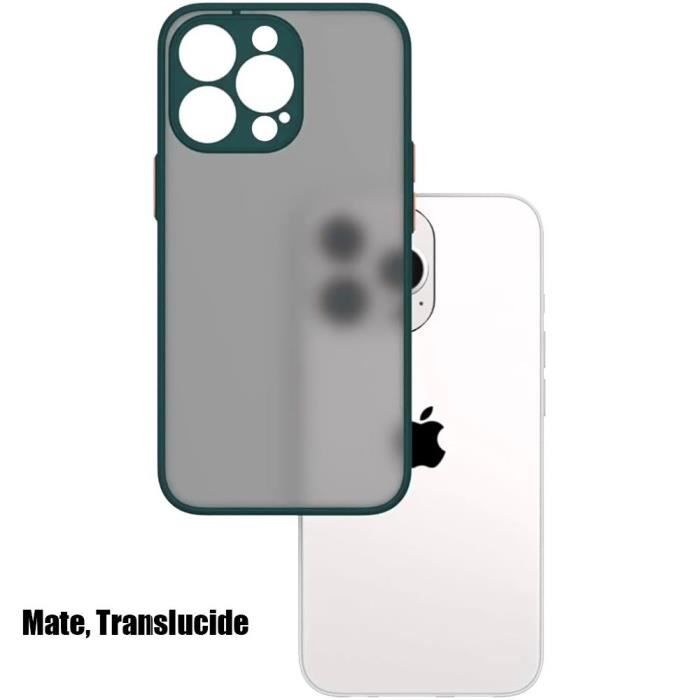 Coque - Silicone - iPhone 14 Pro Max - Vert Nuit - Anti-choc - Bords renforcés