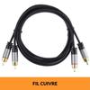 PremiumCord, Câble HQ RCA, 2 RCA Mâles Vers 2 RCA Mâles- Câble De Connexion Audio Vidéo, Pour TV, Smartphones, MP3, HiFi, 1,5 M