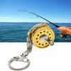 Mini Aluminum Alloy Reel Keychain Bag Pendant Outdoor Small Fishing Tackle Gift