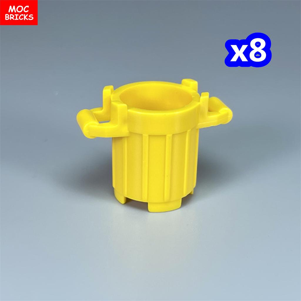 MOC Bricks Container Series Display Box Bucket Basin Pot Pack Basket Attachments Assembled Constructing Blocks Playthings Children Gift