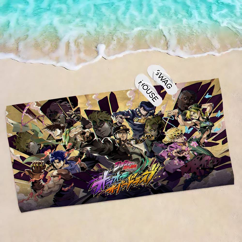 Toalla de Playa de Microfibra Absorbente de Secado Rápido Suave para Yoga Natación Resort Montañismo J-JojoS A-Aventura B-Bizarra