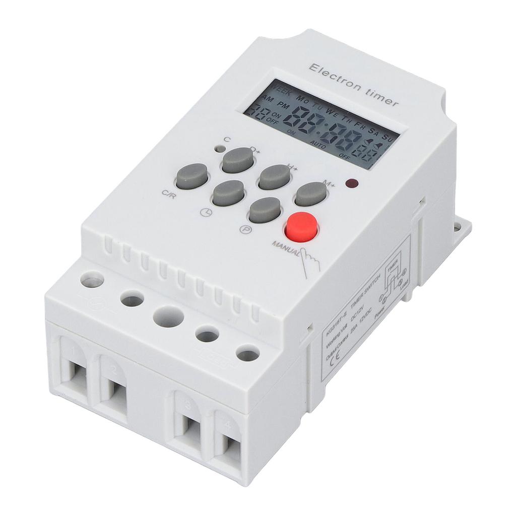 Electronic Timer Switch DIN Rail LCD Microcomputer Electron Intelligent Controller KG316TII(DC 12V )
