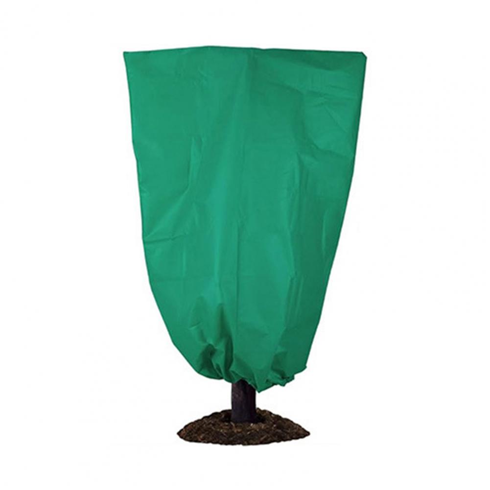 

Plant Freeze Protection Cover with Drawstring Zipper Reusable Winter Outdoor Tree Shrubs Potted Plants Frost Protection Bag L зелений