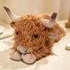Long Hair Highland Cattle Plush Toys Fluffy Realistic Cattle Doll Funny Sit&Stand&Lying Pose Animal Doll Cute Desktop Decor