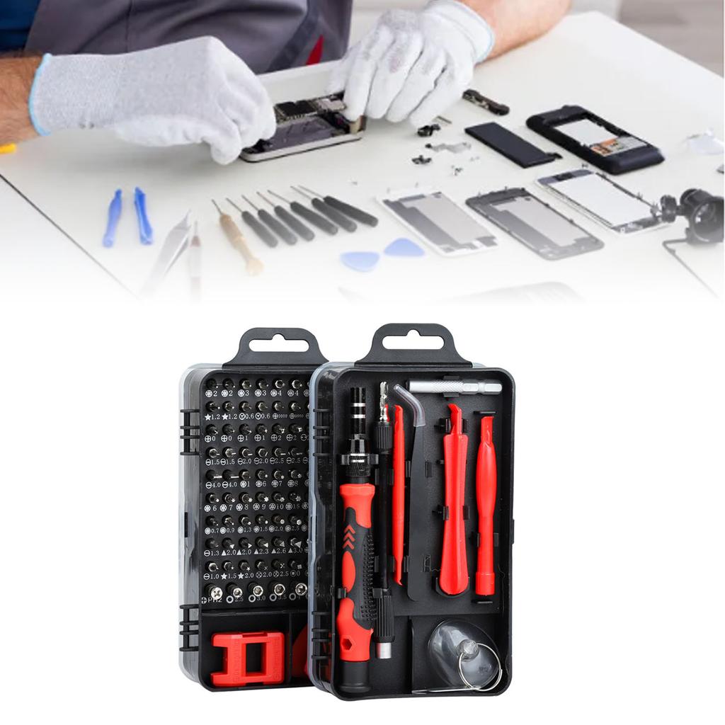 Carbon Steel Screwdriver Set Multipurpose Electronic Disassembly and Repair Tools for Watch Mobile Phone Red
