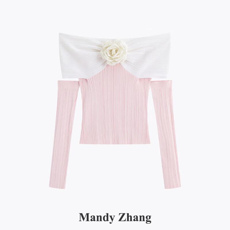Mandy Zhang French Style Detachable Long Sleeve Knit Top