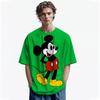 Disney Men Mickey Mouse Print T-Shirt Summer Boy Street Fashion Casual Sports Loose O Neck Quick Dry Short Sleeve Clothing Kid