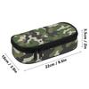 Pencil Pouch Multi Compartment Zipper Closure 300D Polyester with Mesh Pocket Removable Divider and Pen Slots for Students