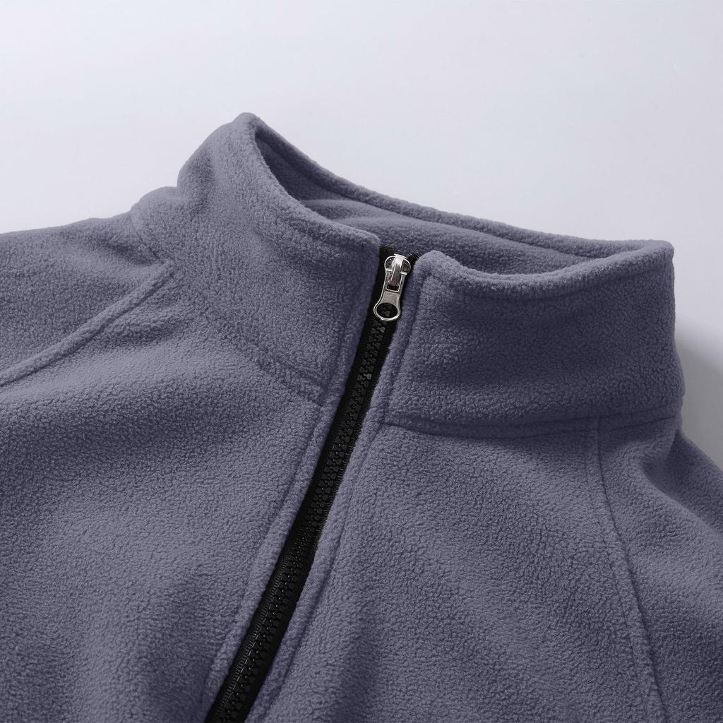 Herren Pullover Jacke mit Stehkragen, Warmes Outdoor Halb-Reißverschluss Sweatshirt für Herbst und Winter