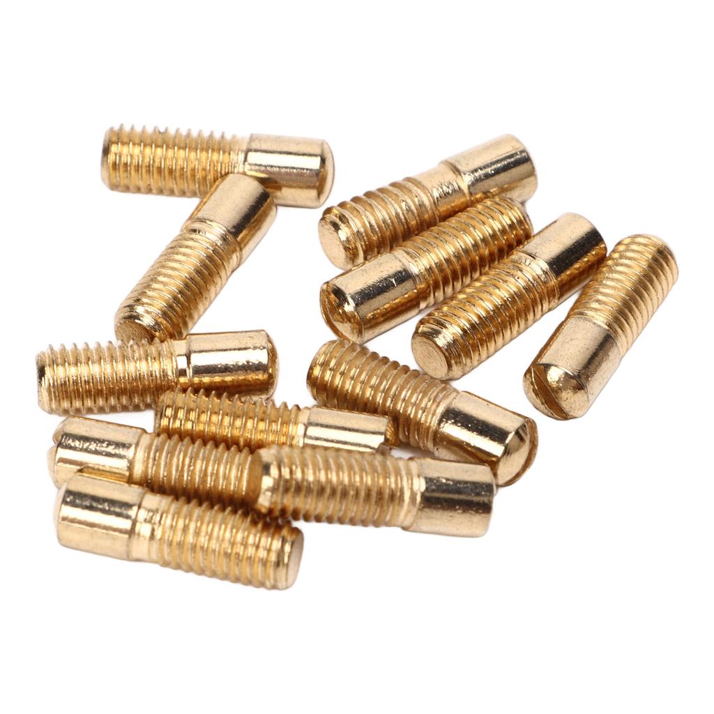 12Pcs Pickup Mounting Screws Metal Single Double Coil Pickup Screws for Electric Guitar M5 Gold