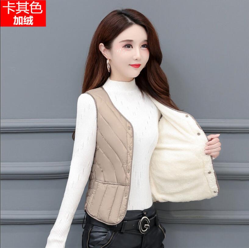 Winter Down Cotton Vest Women Thick Velvet 2025 New Lightweight Slim Short Inner Wear Warm Inner Tank Top Mother Waistcoat Thick
