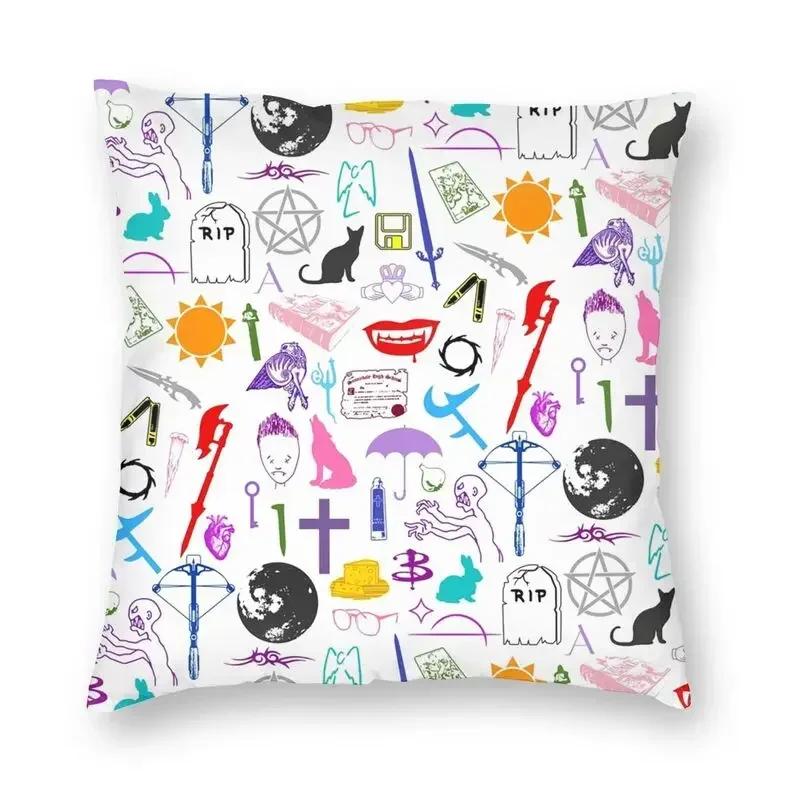 Buffy The Vampire Slayer Weapons Cushion Cover Home Decorative D Printing Horror Drama Tv Throw Pillow Case For Living Room