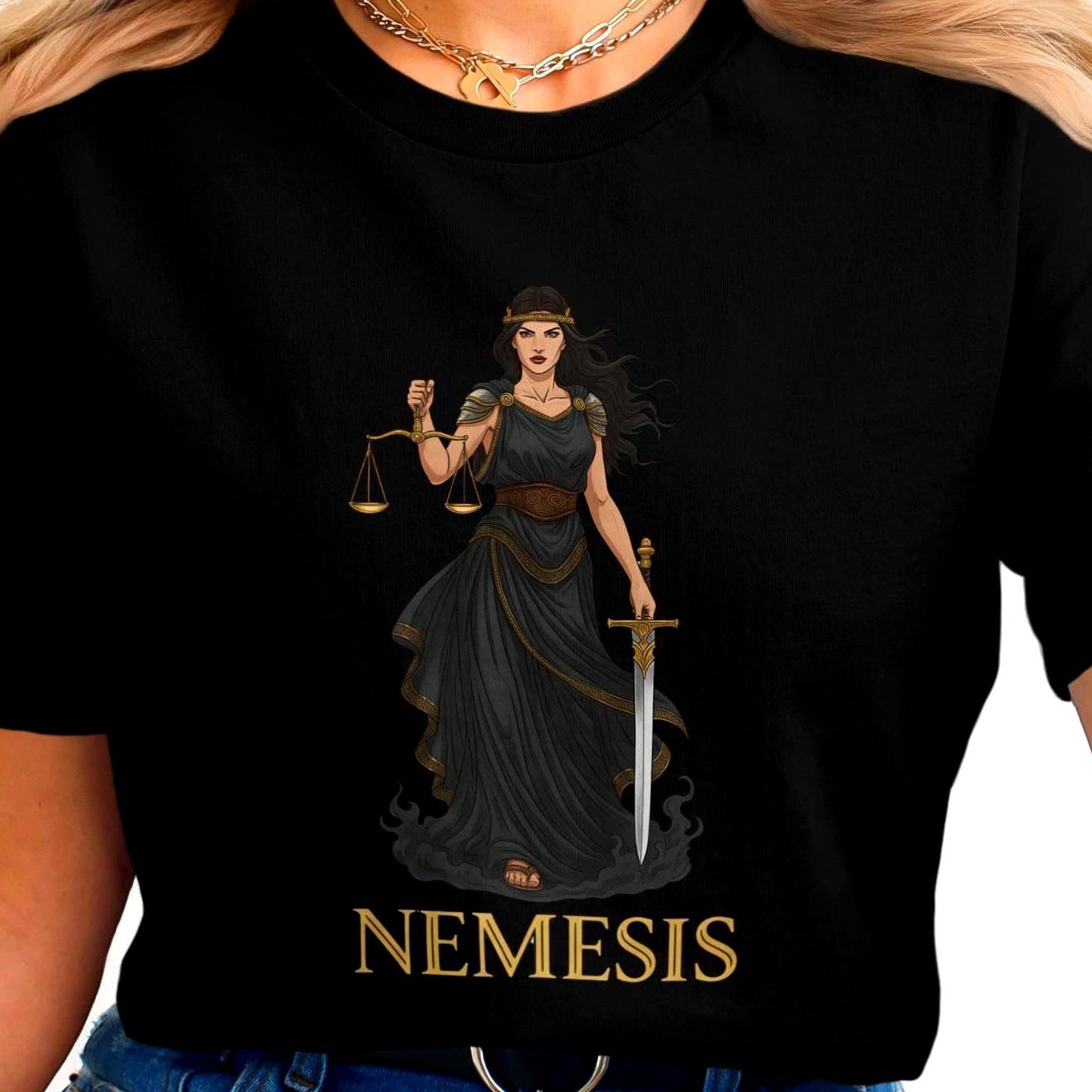 Nemesis T-Shirt | Greek Mythology | Vintage Greek Goddess Tee 3XL