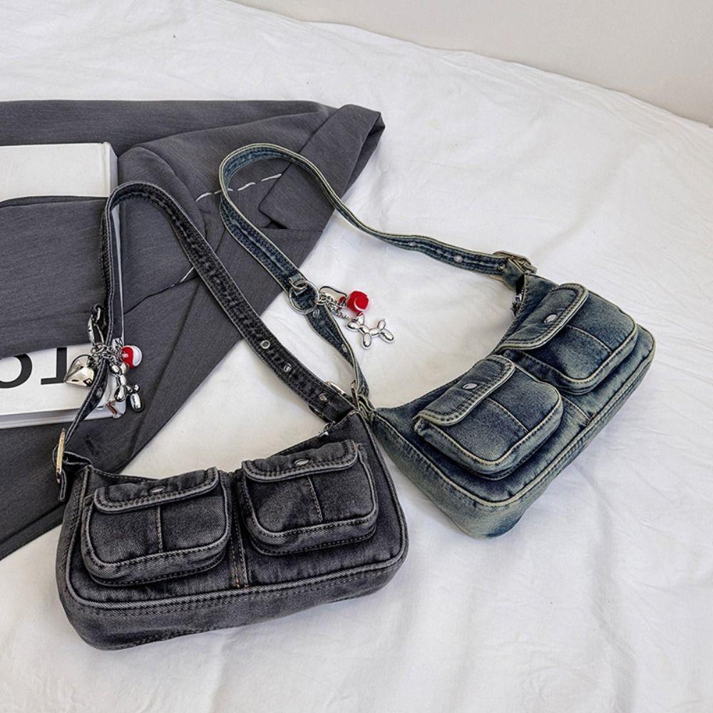 Handbag Retro Denim Bag Y2K Cloth bag Fashion Spicy Girl Shoulder Bag  Streetwear