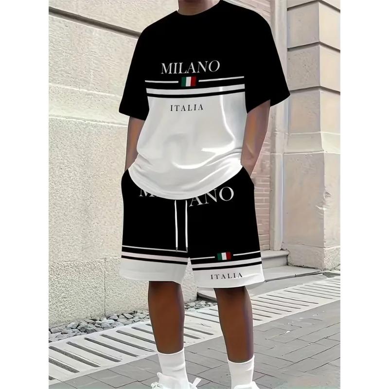 Simple Comfortable Suit Men's Print Fashion Sport Wear Men’s