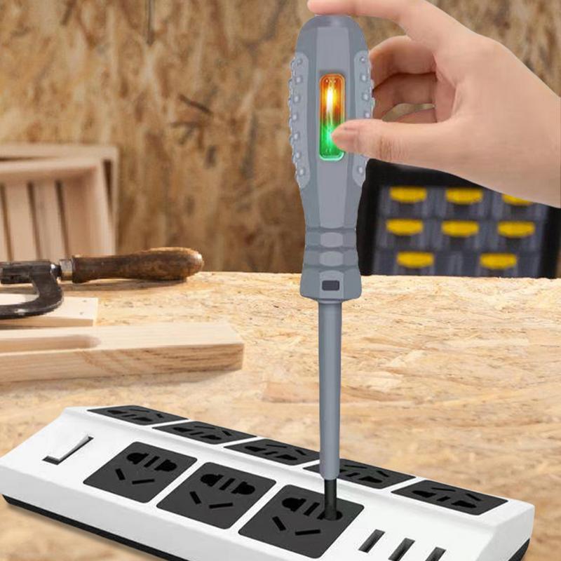 Portable Handheld Voltage Tester Pen Electric Screwdriver Test Pencil 2-in-1 Voltage Test Pen Screwdriver Tool Voltmeter Tester