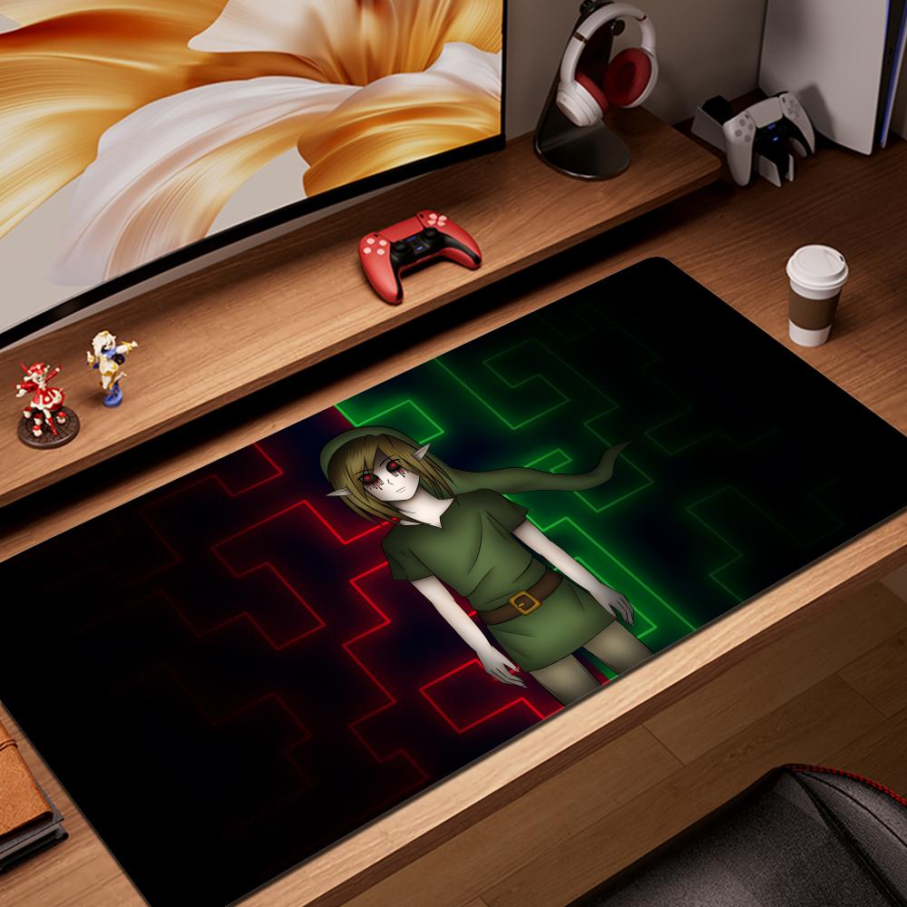 Pink Mouse Pad Anime Creepypasta Gaming Notebook Accessories Gamer Pads Keyboard Mat Protector Large Mousepad Pc Carpet